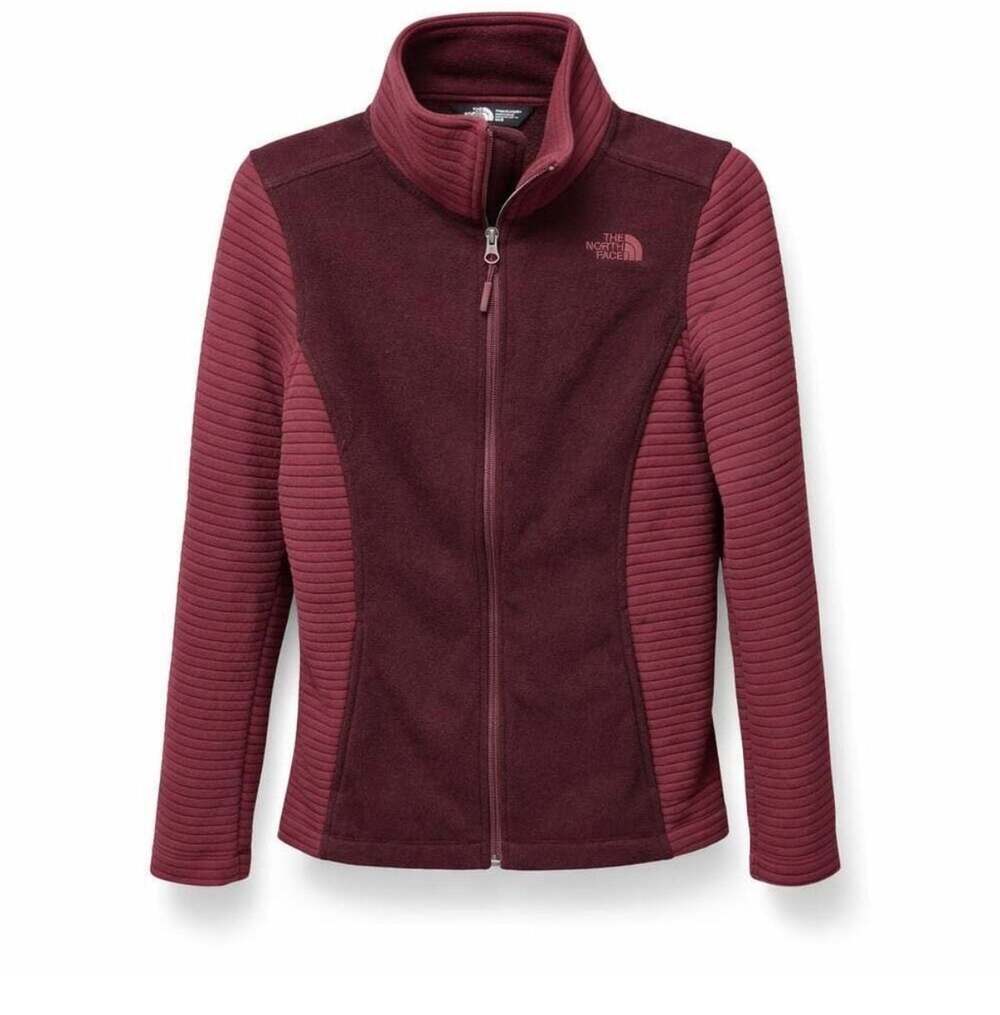 The North Face Indi Full Zip Fleece Jacket Women's Medium Burgundy NF0A33JZ